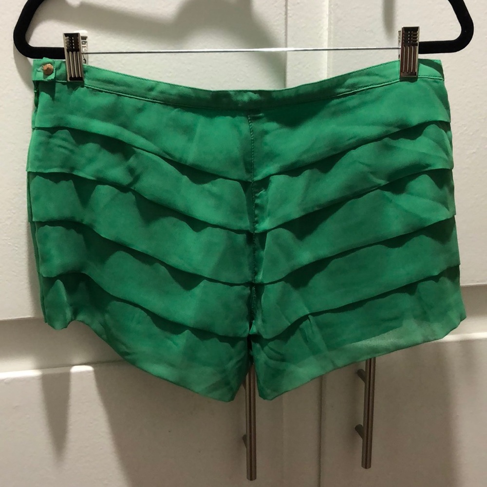 Green Ruffle Shorts - Picture 3 of 5